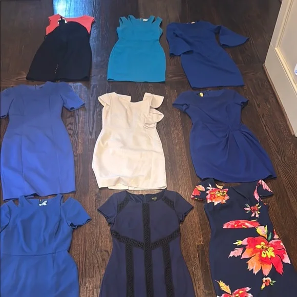 Elegant Blue and Floral Dress Collection - Picture 1 of 10